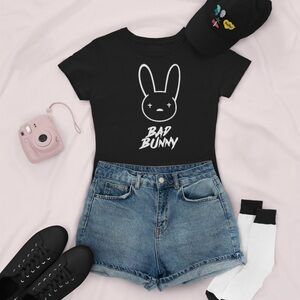 Gray bad bunny t-shirt